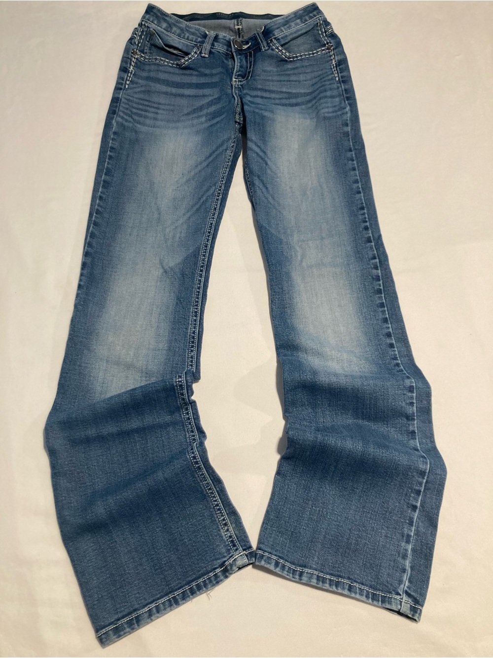 Wrangler Shiloh No Gap Waistband Classic Wide-Leg Jeans Size 0x34